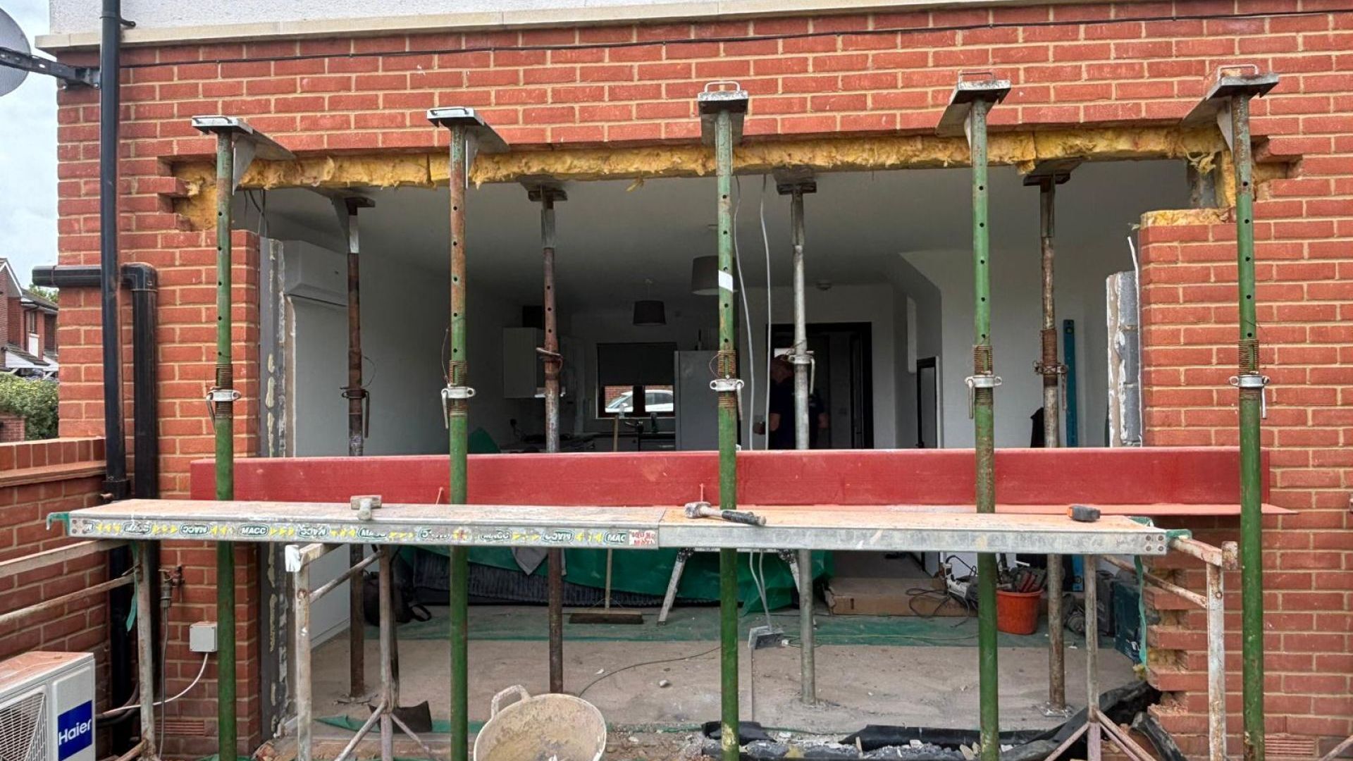 install of steel beam
